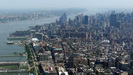 WTC - Blick über den Hudson River und Manhattan Richtung  Central Park (Norden)