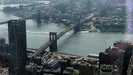 WTC - fast direkt unter uns liegen die Brooklyn Bridge und die Manhattan Bridge