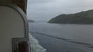 der erste Blick morgens aus der Kabine in den Oslo Fjord verheißt kein gutes Wetter für den Tag