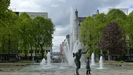 der Eidsvoll plass (Eidsvoll Platz), ein kleiner Park mit Springbrunnen und Wasserbecken ("Spikersuppa") 