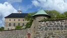 Festung und Schloss Akershus von etwa 1300, noch scheint über Oslo die Sonne