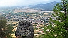 schöner Blick vom Kloster in die Landschaft, es ist noch immer etwas trübe