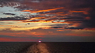 schöner Sonnenuntergang auf dem Weg nach Dubrovnik