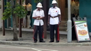 NASSAU / BAHAMAS - die Polizisten von Nassau in ihren schicken Uniformen 