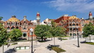 BARCELONA - ein erster Blick auf den Hospitalkomplex mit seinen Pavillons, die im katalanischen Jugendstil von1902-1911 erbaut wurden