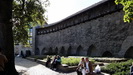 TALLINN -  die alte Stadtmauer mit einem Wehrgang