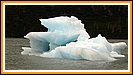 unser ersten Eisberge, sie treiben auf dem Portage Lake