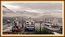 an einem neblig-trben Morgen startet unsere nchste Bootstour in Valdez