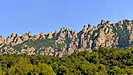 die Bergkette Montserrat, wir sind kurz vor Barcelona
