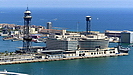 das World Trade Center von Barcelona mit dem Torre Jaume (links), Zwischenstation für die Seilbahn zum Montjuïc