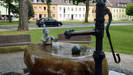 Brunnen des Bildhauers Günter Kaden auf dem Marktplatz Rheinsberg