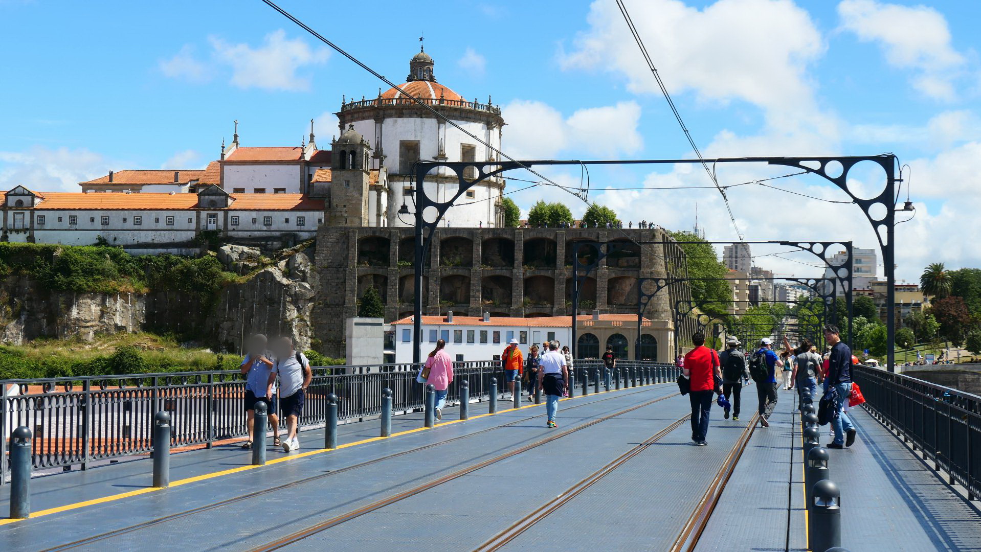 PORTO - wir laufen über die obere Etage der großen Brücke hinüber nach Porto
