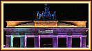 der neue Werbeslogan der Stadt, projeziert auf das Brandenburger Tor