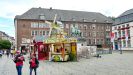 DÜSSELDORF - am Marktplatz in der Altstadt befindet sich das Rathaus von Düsseldorf<br />
das Jan-Wellem-Reiterdenkmal auf dem Platz von 1711 erlebt 2 mal im Jahr den Düsseldorfer Karneval
