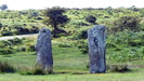 BODMIN MOOR - 2 weitere Monolithen, die Pipers, stehen 120 m sdwestlich vom mittleren Kreis, 
							sie waren vermutlich Eingangssteine zur Kultanlage und erfllten vielleicht auch einen astronomischen Zweck