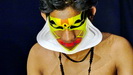 hier entsteht die Maske für einen Pachcha, der einen edlen Charakter, Helden oder Gottheit darstellt