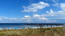 Blick auf die Ostsee von der Promenade aus Blick auf die Ostsee von der Promenade aus