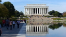 auch das Lincoln Memorial spiegelt sich im Reflection Pool
