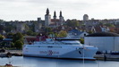 VISBY - schon von weitem ist die Domkirche von Visby zu sehen