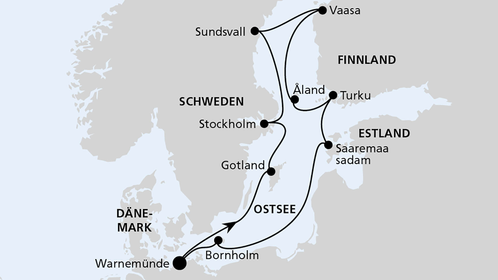 Reiseablauf - Schärengärten der Ostsee Reiseablauf - Schärengärten der Ostsee
