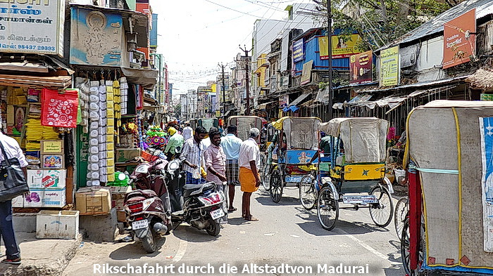 Rikschafahrt durch die Altstadt von Madurai