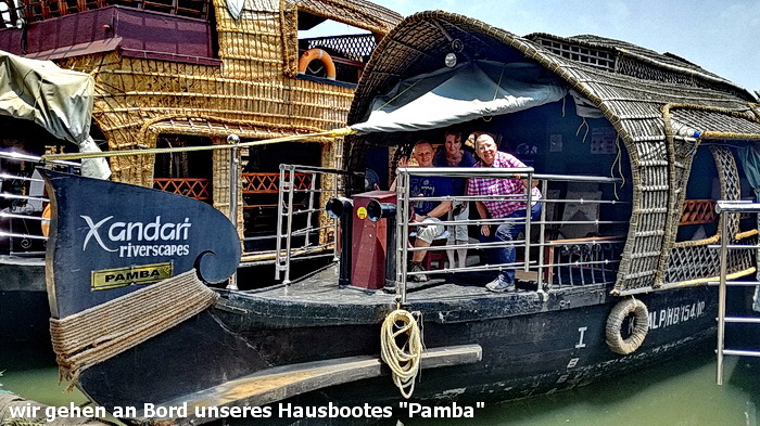 auf diesem Hausboot werden wir die nächsten 21 Std. (einschließlich Übernachtung) verbringen auf diesem Hausboot werden wir die nächsten 21 Std. (einschließlich Übernachtung) verbringen