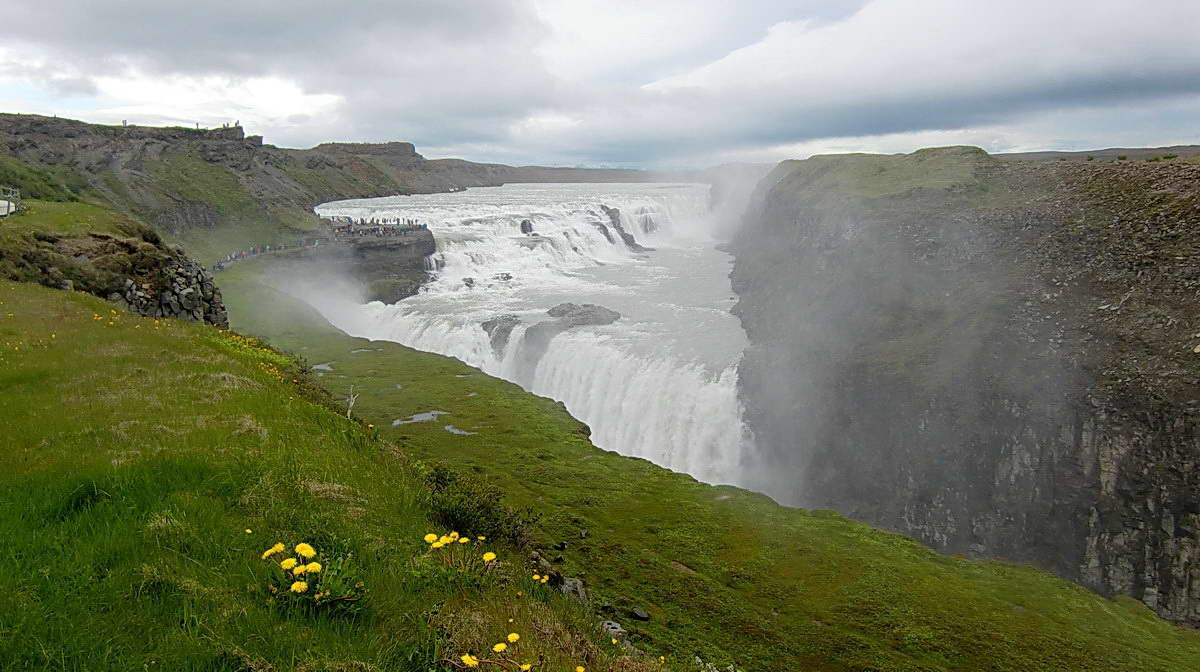 der beeindruckende Wasserfall Gullfoss