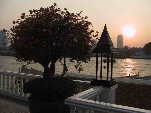 abendliche Stimmung am Chao Phraya abendliche Stimmung am Chao Phraya
